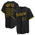 Silnrao LA.Dodgers #50 Mookie Betts Player Black Gold Limited Home Stitched Jerseys
