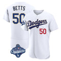 Silnrao LA.Dodgers #50 Mookie Betts Player Gold White World Series Meet 2026 Collection Stadium Limited Elite Stitched Jerseys
