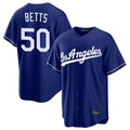 Silnrao LA.Dodgers #50 Mookie Betts Player Royal Game Stitched Jerseys
