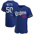 Silnrao LA.Dodgers #50 Mookie Betts Player Royal Limited Elite Home Stitched Jerseys