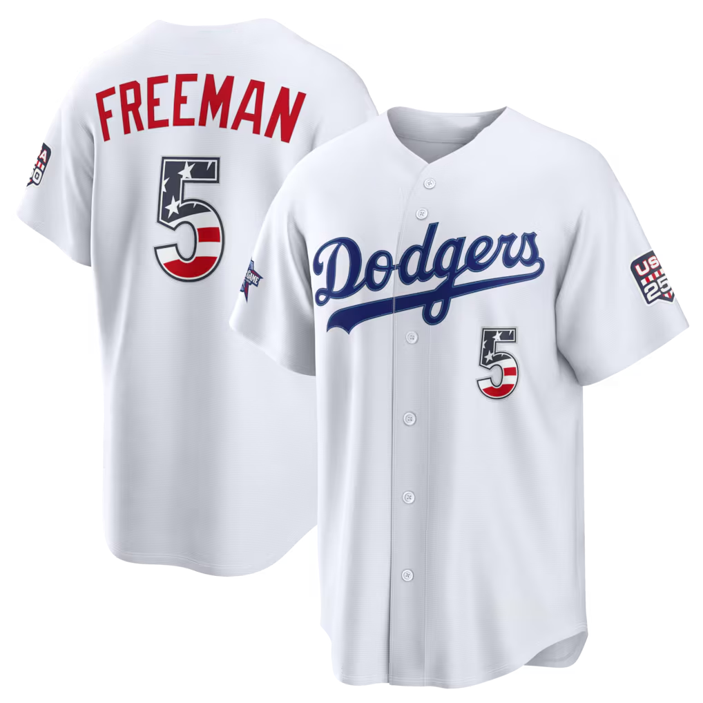 Silnrao LA.Dodgers #5 Freddie Freeman 2026 All-Star Edition Stars & Stripes Stadium Jerseys