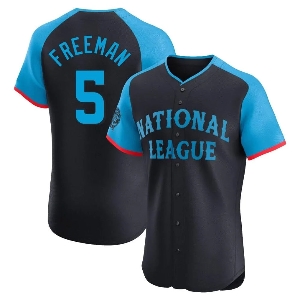Silnrao LA.Dodgers #5 Freddie Freeman Player Black National League All-Star Limited Elite Home Stitched Jerseys