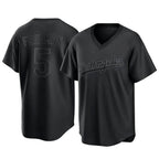Silnrao LA.Dodgers #5 Freddie Freeman Player Black Pitch Fashion T-shirt Stitched Jerseys