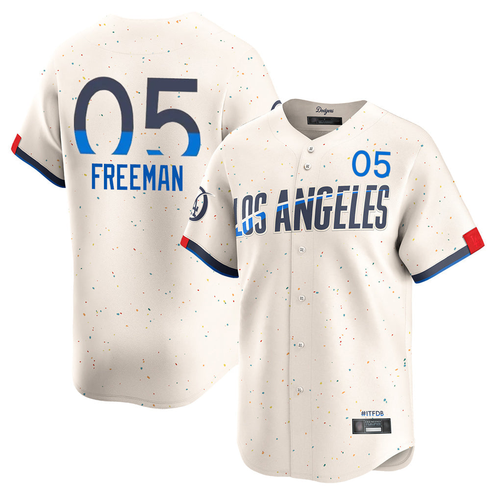 Silnrao LA.Dodgers #5 Freddie Freeman Player Cream City Connect Limited Home Stitched Jerseys