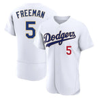 Silnrao LA.Dodgers #5 Freddie Freeman Player Gold White 2026 Collection Stadium Limited Elite Stitched Jerseys