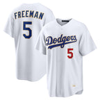 Silnrao LA.Dodgers #5 Freddie Freeman Player Gold White 2026 Collection Stadium Limited Stitched Jerseys