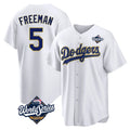 Silnrao LA.Dodgers #5 Freddie Freeman Player Gold White World Series 2026 Collection Stadium Game Stitched Jerseys