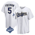 Silnrao LA.Dodgers #5 Freddie Freeman Player Gold World Series Meet White 2026 Collection Stadium Game Stitched Jerseys