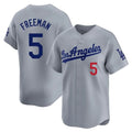 Silnrao LA.Dodgers #5 Freddie Freeman Player Gray Limited Home Stitched Jerseys