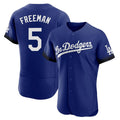 Silnrao LA.Dodgers #5 Freddie Freeman Player Royal City Connect Elite Home Stitched Jerseys