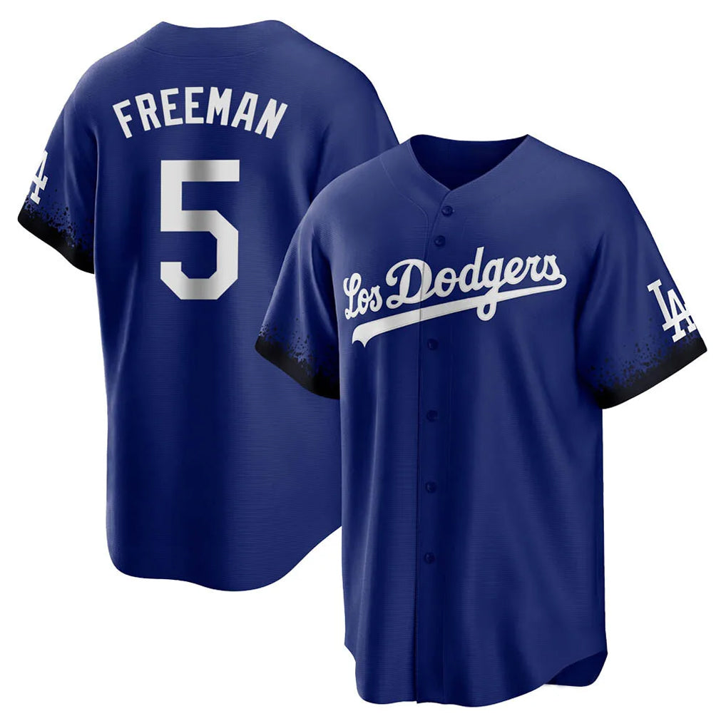 Silnrao LA.Dodgers #5 Freddie Freeman Player Royal City Connect Home Game Stitched Jerseys