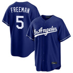 Silnrao LA.Dodgers #5 Freddie Freeman Player Royal Game Stitched Jerseys