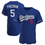 Silnrao LA.Dodgers #5 Freddie Freeman Player Royal Limited Elite Home Stitched Jerseys