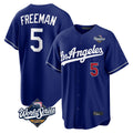 Silnrao LA.Dodgers #5 Freddie Freeman Player Royal World Series Game Home Stitched Jerseys