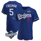 Silnrao LA.Dodgers #5 Freddie Freeman Player Royal World Series Limited Elite Home Stitched Jerseys