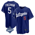 Silnrao LA.Dodgers #5 Freddie Freeman Player Royal World Series Meet Game Home Stitched Jerseys