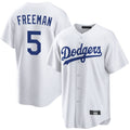 Silnrao LA.Dodgers #5 Freddie Freeman Player White Game Home Stitched Jerseys