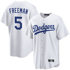 Silnrao LA.Dodgers #5 Freddie Freeman Player White Game Home Stitched Jerseys