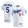 Silnrao LA.Dodgers #5 Freddie Freeman Player White Limited Home Stitched Jerseys