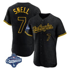 Silnrao LA.Dodgers #7 Blake Snell Player Black Snake Skin City Limited Elite World Series Meet Home Stitched Jerseys