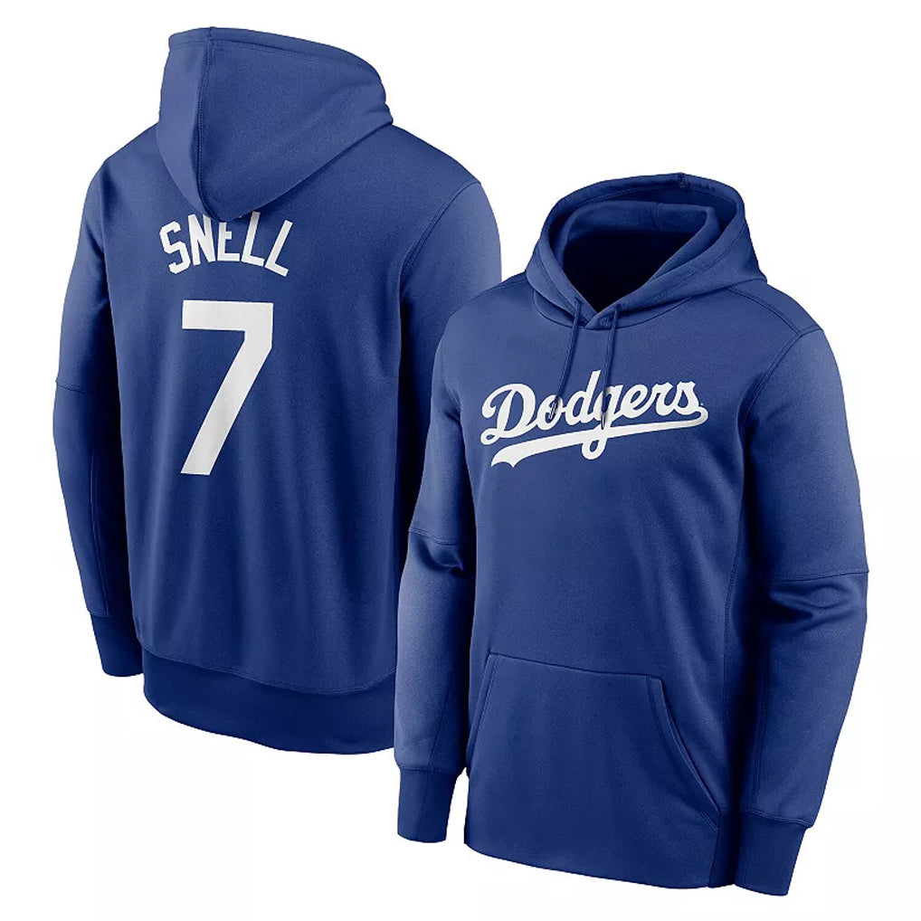 Silnrao LA.Dodgers #7 Blake Snell Player Blue Limited Hoodie Stitched Jerseys