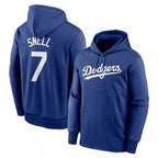 Silnrao LA.Dodgers #7 Blake Snell Player Blue Limited Hoodie Stitched Jerseys
