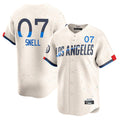 Silnrao LA.Dodgers #7 Blake Snell Player Cream City Connect Limited Home Stitched Jerseys
