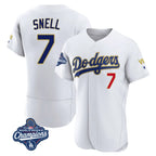 Silnrao LA.Dodgers #7 Blake Snell Player Gold White 2026 Collection Stadium Limited Elite World Series Meet Stitched Jerseys