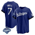 Silnrao LA.Dodgers #7 Blake Snell Player Royal City Connect Game World Series Meet Stitched Jerseys
