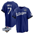 Silnrao LA.Dodgers #7 Blake Snell Player Royal City Connect Game World Series Stitched Jerseys