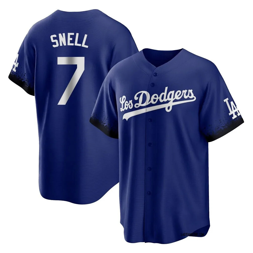 Silnrao LA.Dodgers #7 Blake Snell Player Royal City Connect Home Game Stitched Jerseys