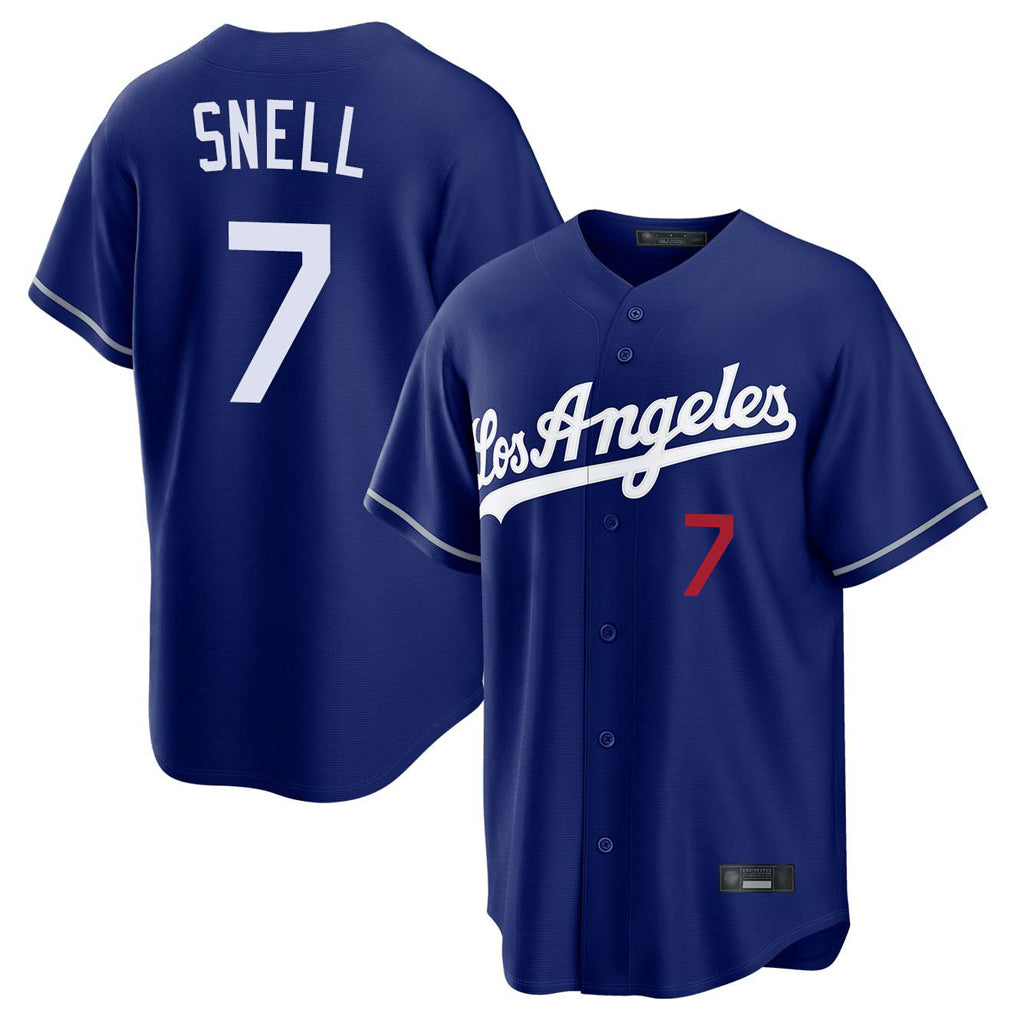 Silnrao LA.Dodgers #7 Blake Snell Player Royal Game Home Stitched Jerseys