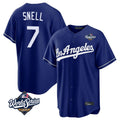 Silnrao LA.Dodgers #7 Blake Snell Player Royal Game World Series Stitched Jerseys