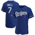 Silnrao LA.Dodgers #7 Blake Snell Player Royal Limited Elite Home Stitched Jerseys