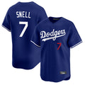 Silnrao LA.Dodgers #7 Blake Snell Player Royal Limited Home Stitched Jerseys