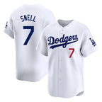 Silnrao LA.Dodgers #7 Blake Snell Player White Game Limited Home Stitched Jerseys