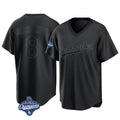 Silnrao LA.Dodgers #8 Enrique Hern¨¢ndez Player Black World Series Meet Pitch Fashion T-shirt Stitched Jerseys