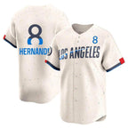 Silnrao LA.Dodgers #8 Enrique Hern¨¢ndez Player Cream City Connect Limited Home Stitched Jerseys