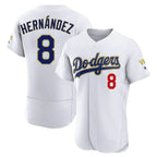 Silnrao LA.Dodgers #8 Enrique Hern¨¢ndez Player Gold White 2026 Collection Stadium Limited Elite Stitched Jerseys