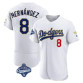 Silnrao LA.Dodgers #8 Enrique Hern¨¢ndez Player Gold White World Series Meet 2026 Collection Stadium Limited Elite Stitched Jerseys