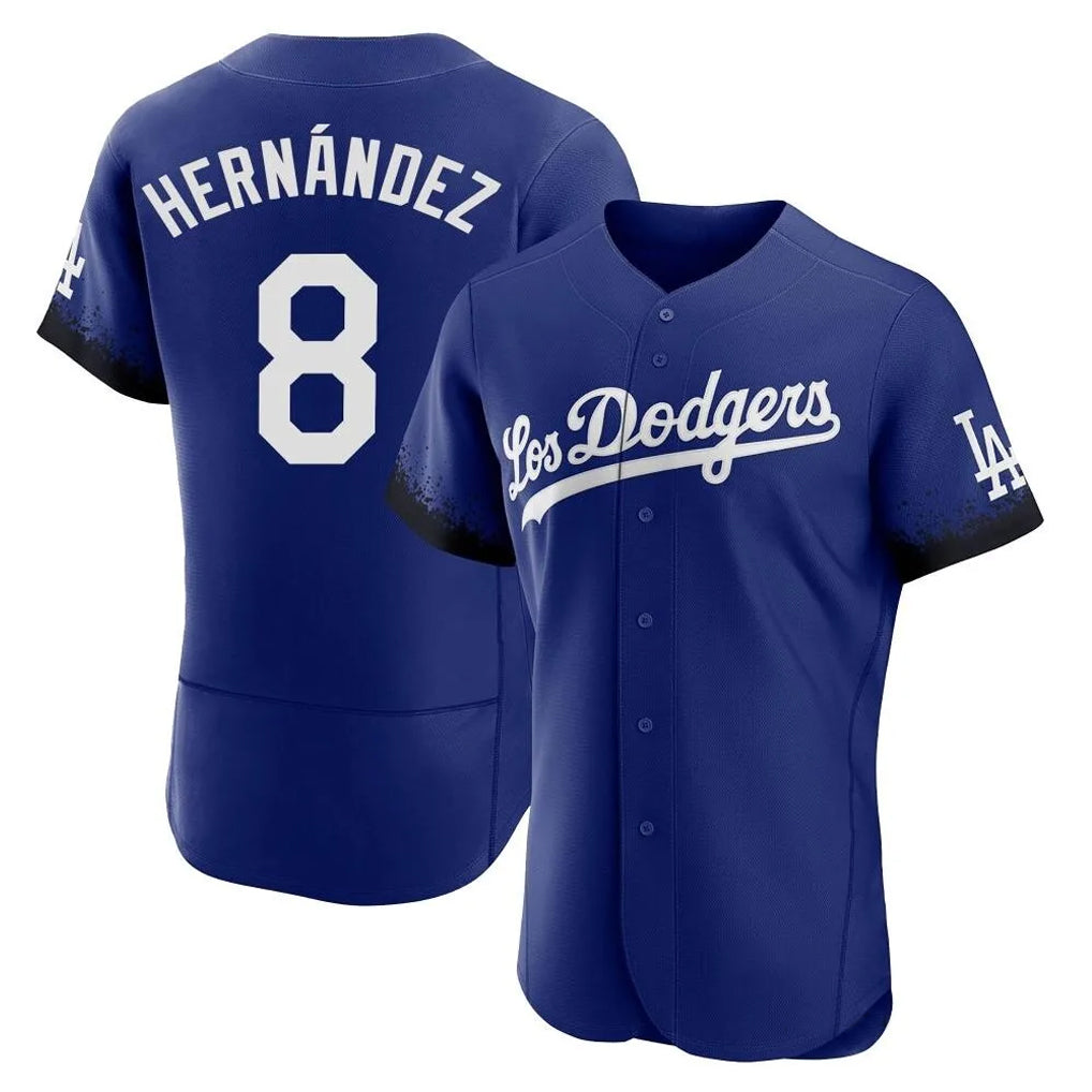 Silnrao LA.Dodgers #8 Enrique Hern¨¢ndez Player Royal City Connect Elite Home Stitched Jerseys
