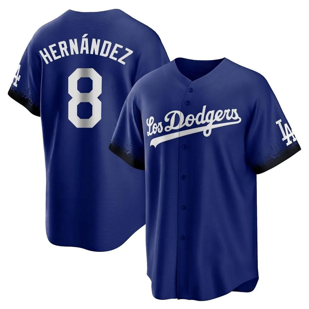 Silnrao LA.Dodgers #8 Enrique Hern¨¢ndez Player Royal City Connect Home Game Stitched Jerseys