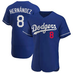 Silnrao LA.Dodgers #8 Enrique Hern¨¢ndez Player Royal Limited Elite Home Stitched Jerseys