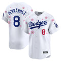 Silnrao LA.Dodgers #8 Enrique Hern¨¢ndez Player White Tokyo Series Vapor Premier Limited Stitched Jerseys