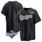 Silnrao LA.Dodgers ## Dodgers Blank Player Black Pitch Fashion World Series T-shirt Stitched Jerseys