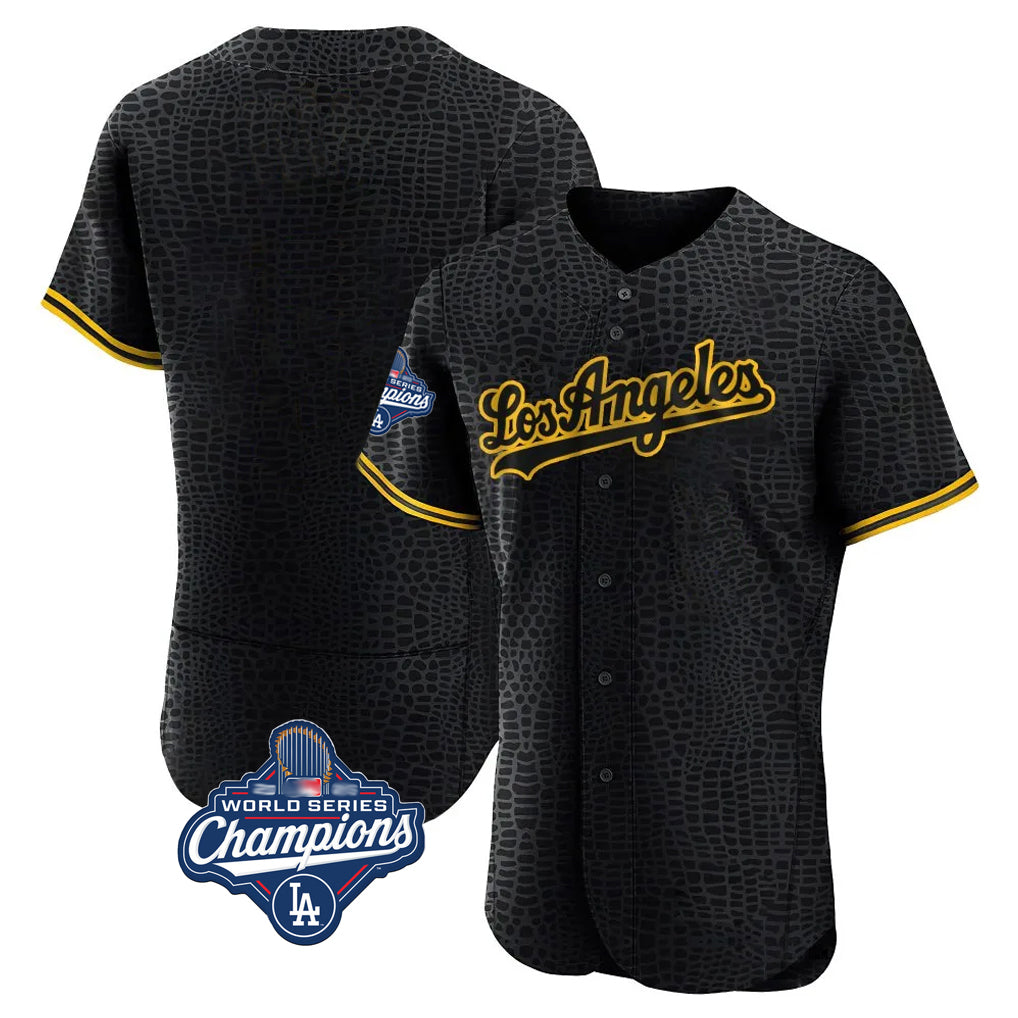 Silnrao LA.Dodgers ## Dodgers Blank Player Black Snake Skin City Limited Elite Home World Series Meet Stitched Jerseys