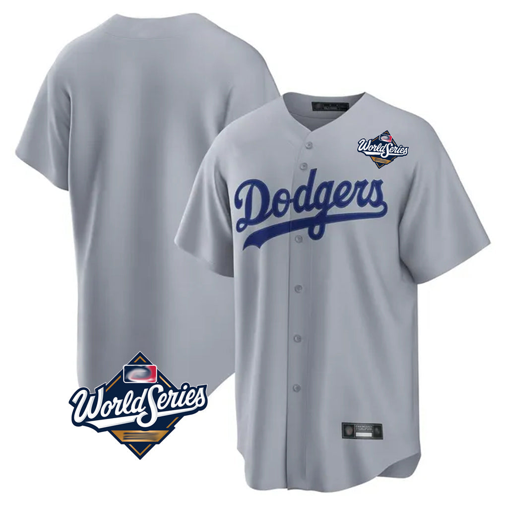 Silnrao LA.Dodgers ## Dodgers Blank Player Gray Game Home World Series Stitched Jerseys