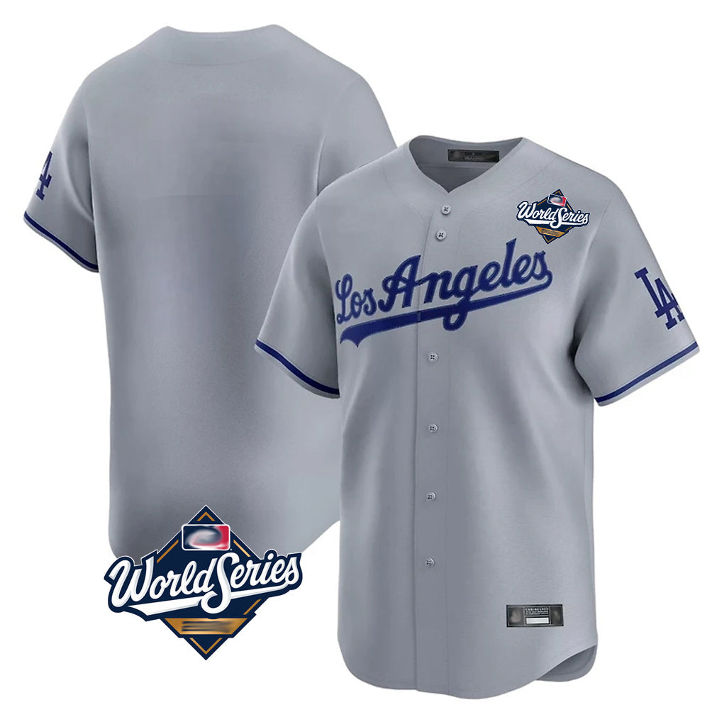 Silnrao LA.Dodgers ## Dodgers Blank Player Gray Limited Game World Series Stitched Jerseys