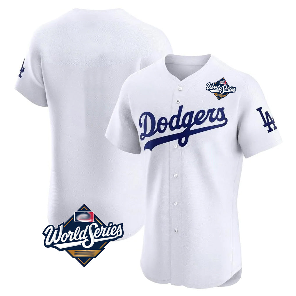 Silnrao LA.Dodgers ## Dodgers Blank Player White Limited Elite Home World Series Stitched Jerseys