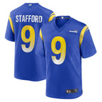 Silnrao LA.Rams Home Game Football Jerseys - Royal - #9 Matthew Stafford Player Stitched Jerseys